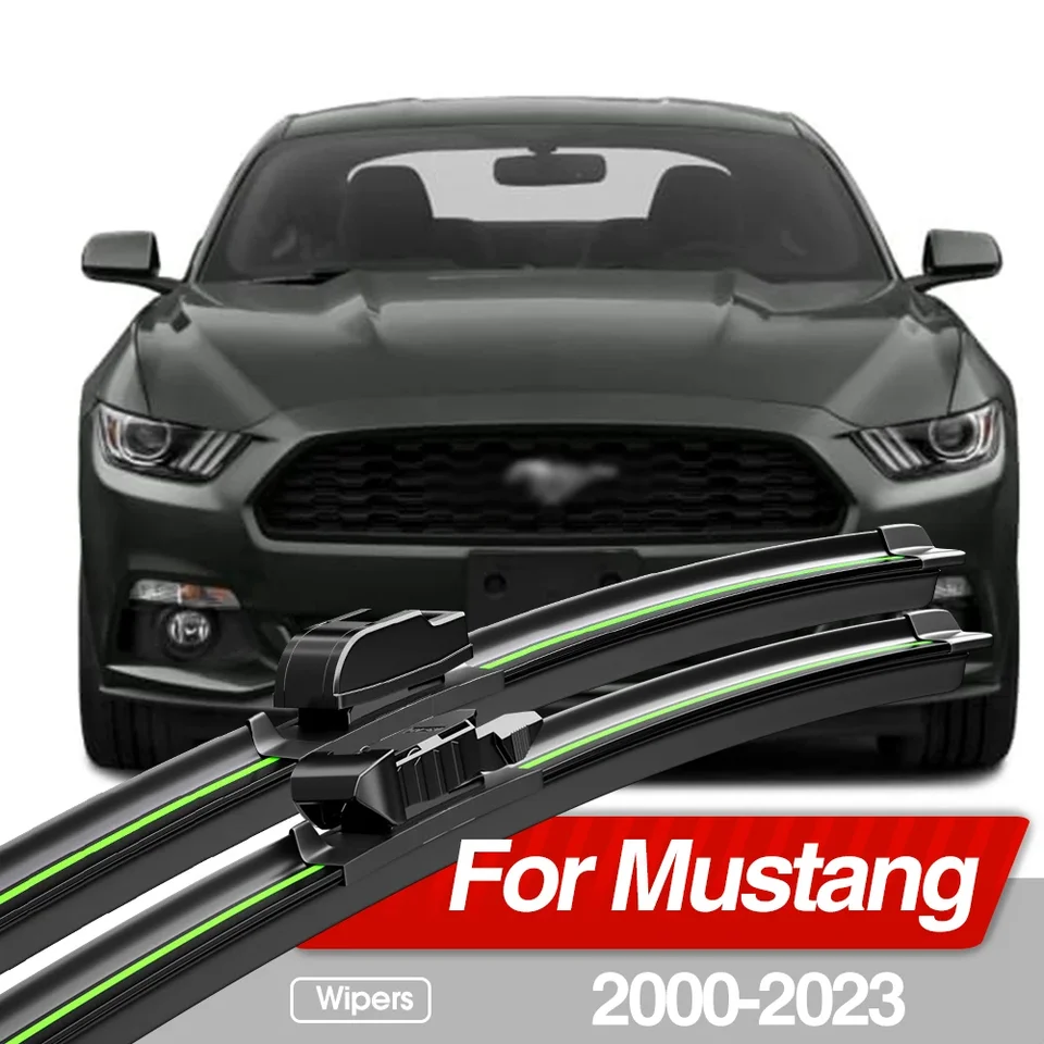 Pre Ford Mustang 2000-2023 Čepele predného čelného skla čepele 2ksové okenné okenné príslušenstvo 2001 2004 2005 2006 2007 2017 2010