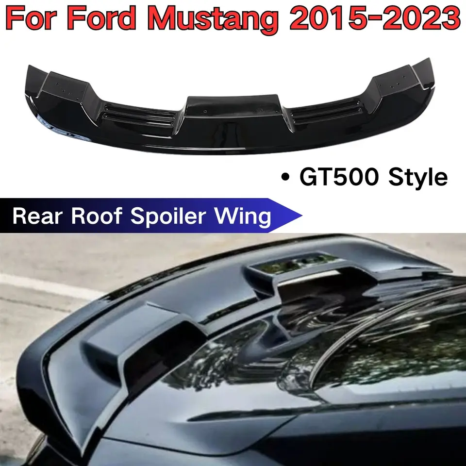 Pre Ford Mustang 2015 2016-2023 Zadná strecha kufra Krídle Wing GT500 Style Auto príslušenstvo lesklý čierny uhlíkový vlákno vzhľad
