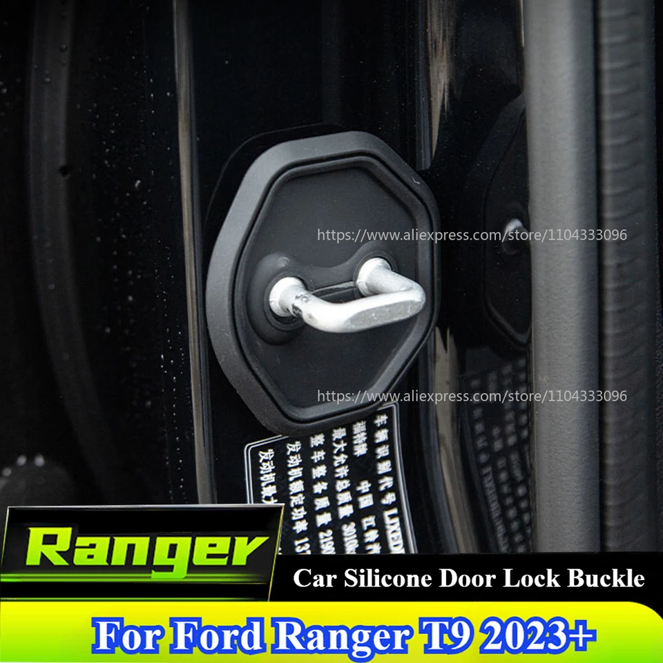 Pre Ford Ranger T9 2023 2024+ Silikónový zámok automobilu Dvere BUNY Proti-kolekcia Ochranná nálepka Cover Auto pre Ranger Accessorie