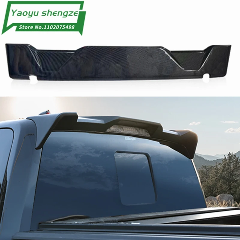 Pre Ford Raptor F 150 F-150 F150 2015-2020 Rok strešný spojler Čierne uhlíkové vlákno vzhľad Zadné krídlo Športové príslušenstvo Body