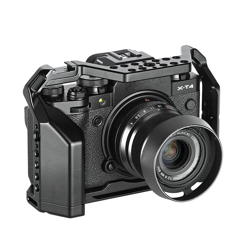 Pre Fuji X-T4 Fujifilm XT4 Cage Rig Rail Rail Arca Swiss Plate s rukoväťou
