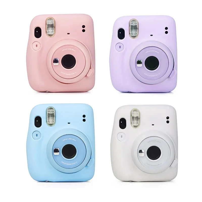 Pre Fujifilm Instax mini11 mini 11 shell ochranný kryt mäkký škrupina pevná farba poškriabaného puzdra Silikónový puzdro