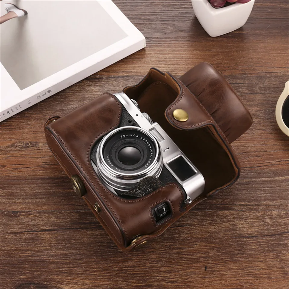 Pre Fujifilm X100V X100F X100T X100S X100 Series Camera Bag Ramer Race Ramen Pu Kožený puzdro Ochrana Horúca predaja kamery Camera Camera