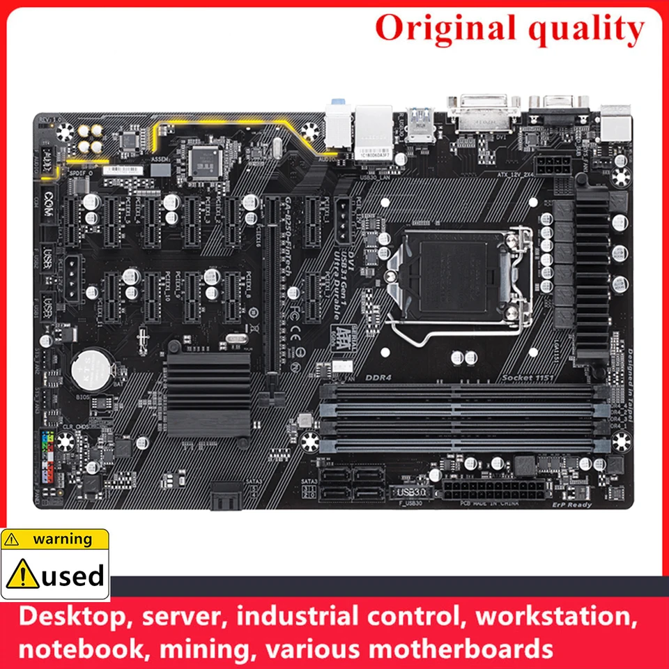 Pre GA-B250-Fintech B250-Fintech LGA 1151 DDR4 64 GB ATX pre Intel B250 Desktop Mainboard SATA III USB3.0