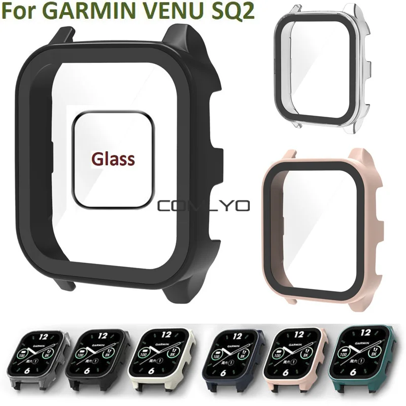 Pre Garmin Venu Sq2 Cover Cover Smart Bracelet Band popruh Ráme Glass Film Film pre Garmin Sq2 Chrániče chrániče puzdra