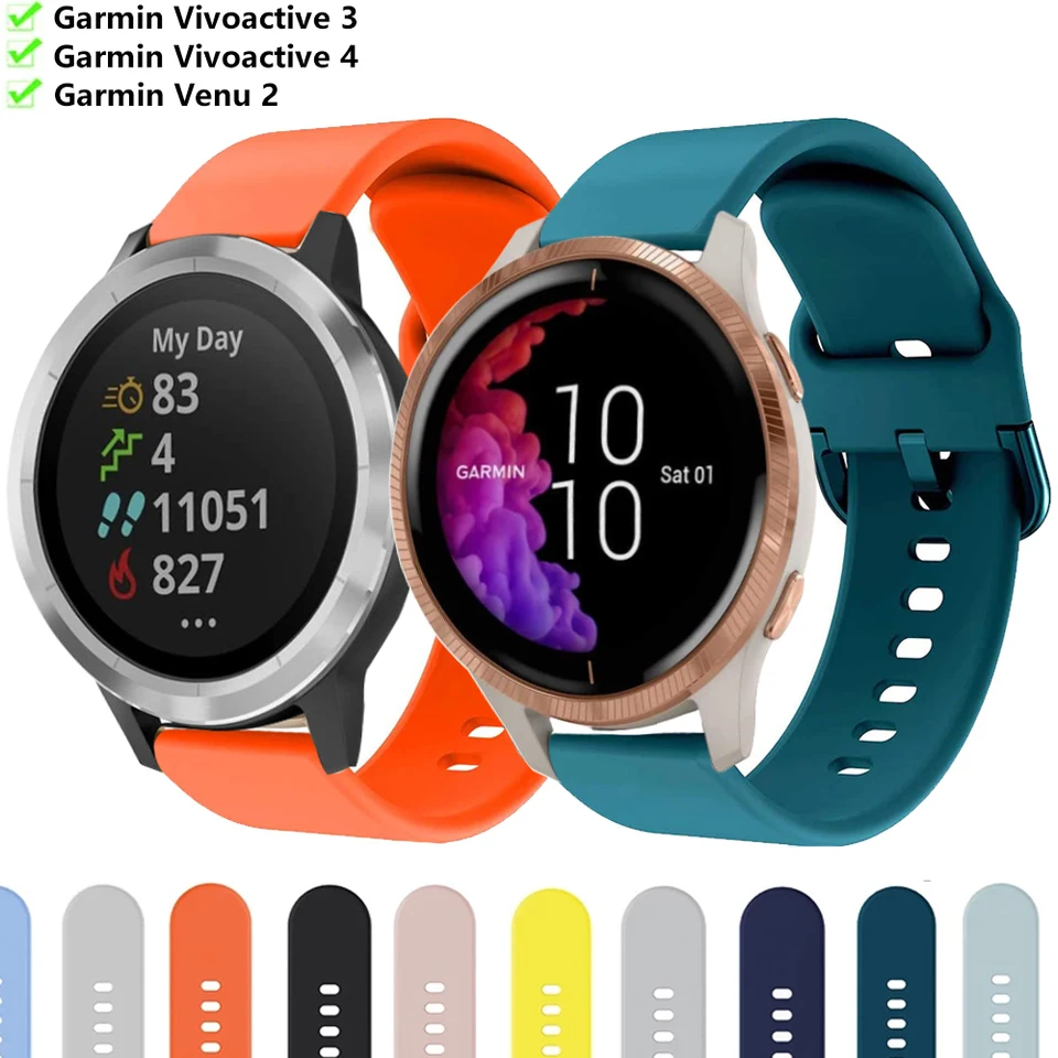 Pre Garmin Venu/Venu 2 Strap Oficiálne gombíky Silikone Watch Band Sports Strap pre Forerunner 245 m/645/VivoActive 3/4 náramok