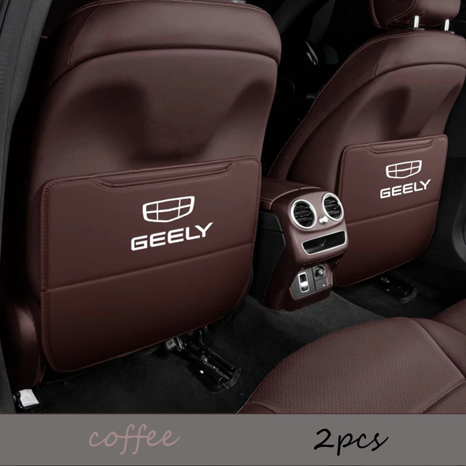 Pre Geely CityRay 2024 2025 Kožné auto predné sedadlo Zadné predné sedadlá proti kopu Dočastý vankúšik Rám interiérové ​​kryt
