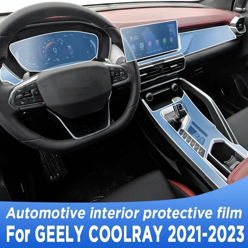 Pre Geely Coolray 2023 2022 2021 prevodovky navigáciu Automobilový interiér Interiérový chránený film TPU Anti-Scratch Sticker