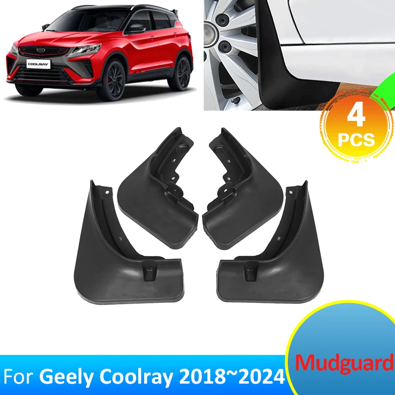 Pre Geely Coolray 2024 ~ 2018 2019 2020 2021 20222 2023 SX11 X50 Príslušenstvo bahenné predné zadné anti-splash bahnité blatníky blatníka Mudflap
