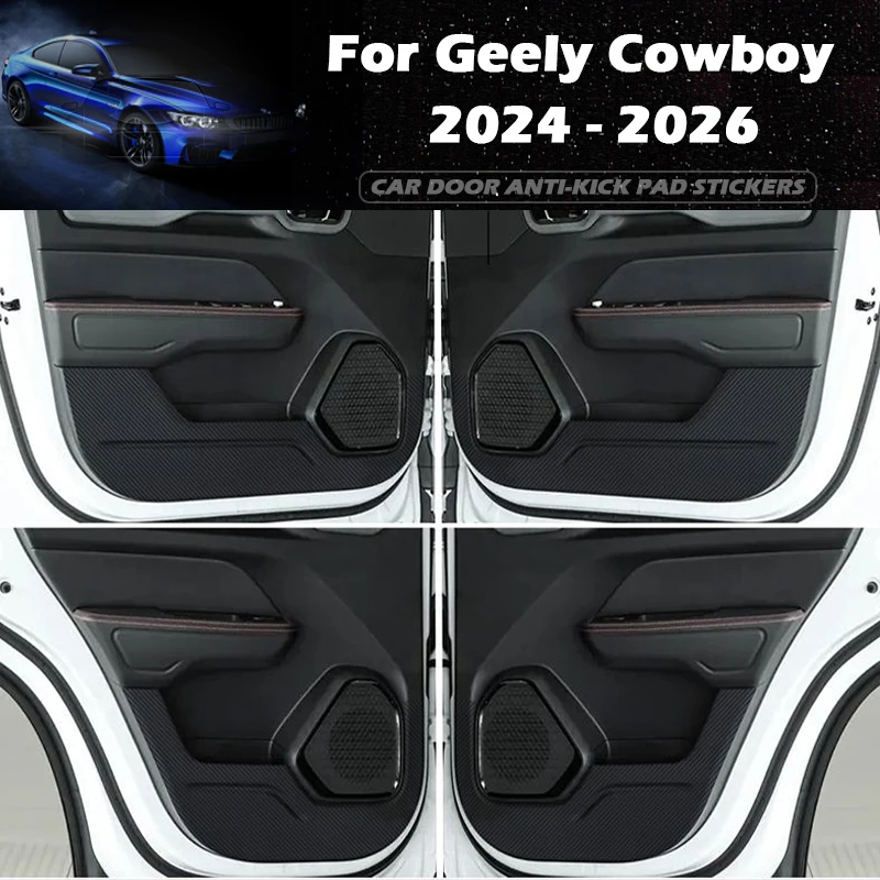 Pre Geely Cowboy 2024 2025 2026 Autori dvere proti kopu kožená nálepka rukavícový krabic
