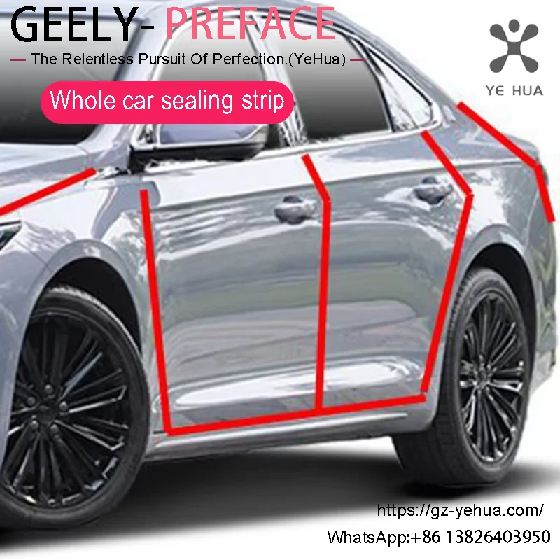 Pre Geely Prescer Xingrui L 2023 2024 Zvuktesný tesniaci pás Automobily Accesorios para automatické nástroje