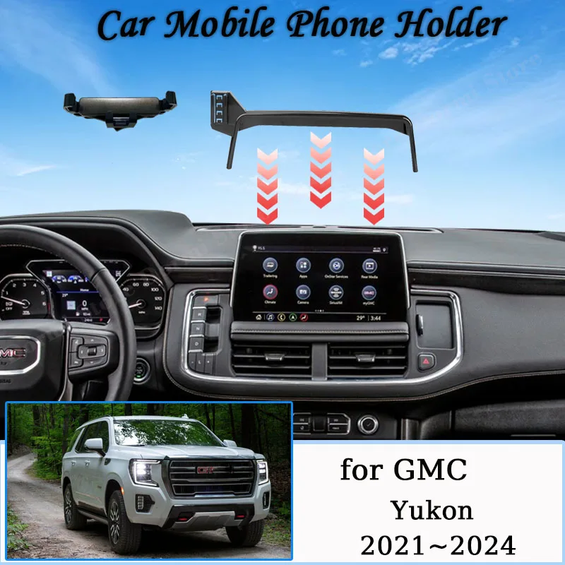 Pre GMC Yukon AT4 2021 2022 2023 2024 Držiteľ mobilného telefónu Držiteľ mobilného telefónu GPS GRACET Gravity Mount Automatické príslušenstvo Automatické stojany
