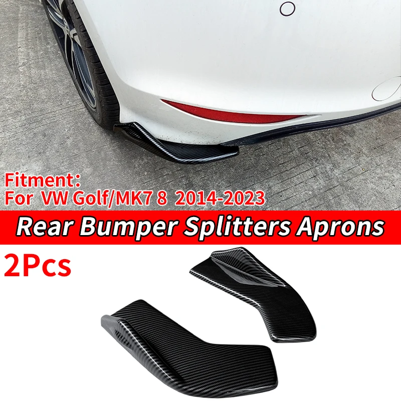 Pre golf MK7 8 2014-2023 2020 2020 Zadný nárazník zástery zástery kufra pery spoileru Canard Wing Difuser Ochladzovač ABS ABS ABS