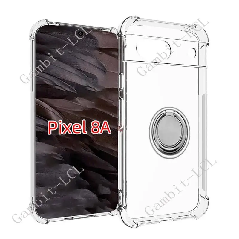 Pre Google pixel 8a pixel8a gkv4x g6gpr g8hhn g576d zadný držiak držiaka držiaka telefónu Puzdro so mäkkým silikónom TPU Originálny nárazový odolný náraz