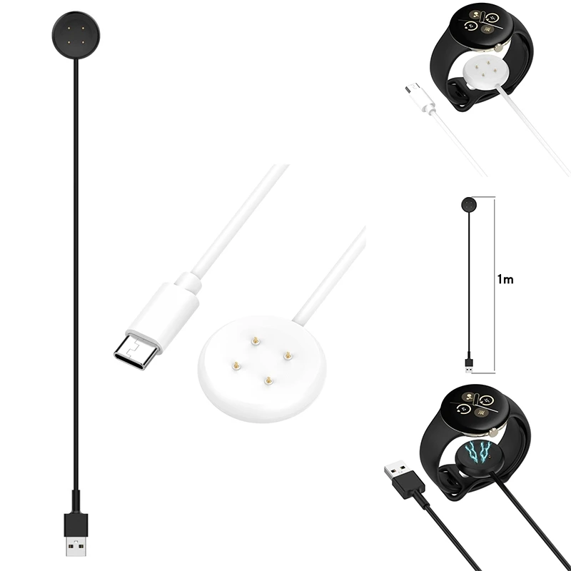 Pre Google Watch 2 Charger Google Pixel Watch2 Multifunkčný pohodlný magnetický nabíjací kábel, biela odolná ľahká inštalácia