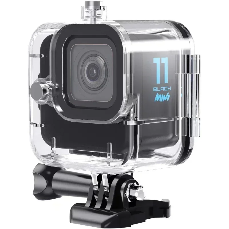 Pre GoPro Hero 11 Mini čierny nepremokavý puzdro Dive Diving Ochranné krytie kryt pod vodou Športové športové fotoaparáty doplnky