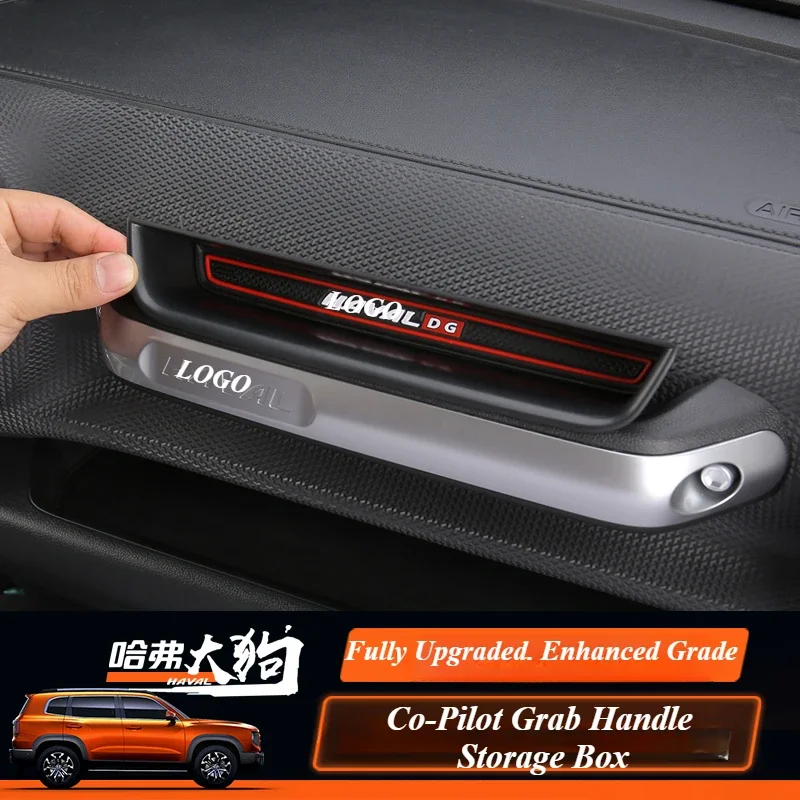 Pre Haval Dargo Co-Driver Grab Ruck Storage Box Interiér dekorácie rukoväť úložného boxu na motifikáciu vozidla Motification Príslušenstvo Tidying