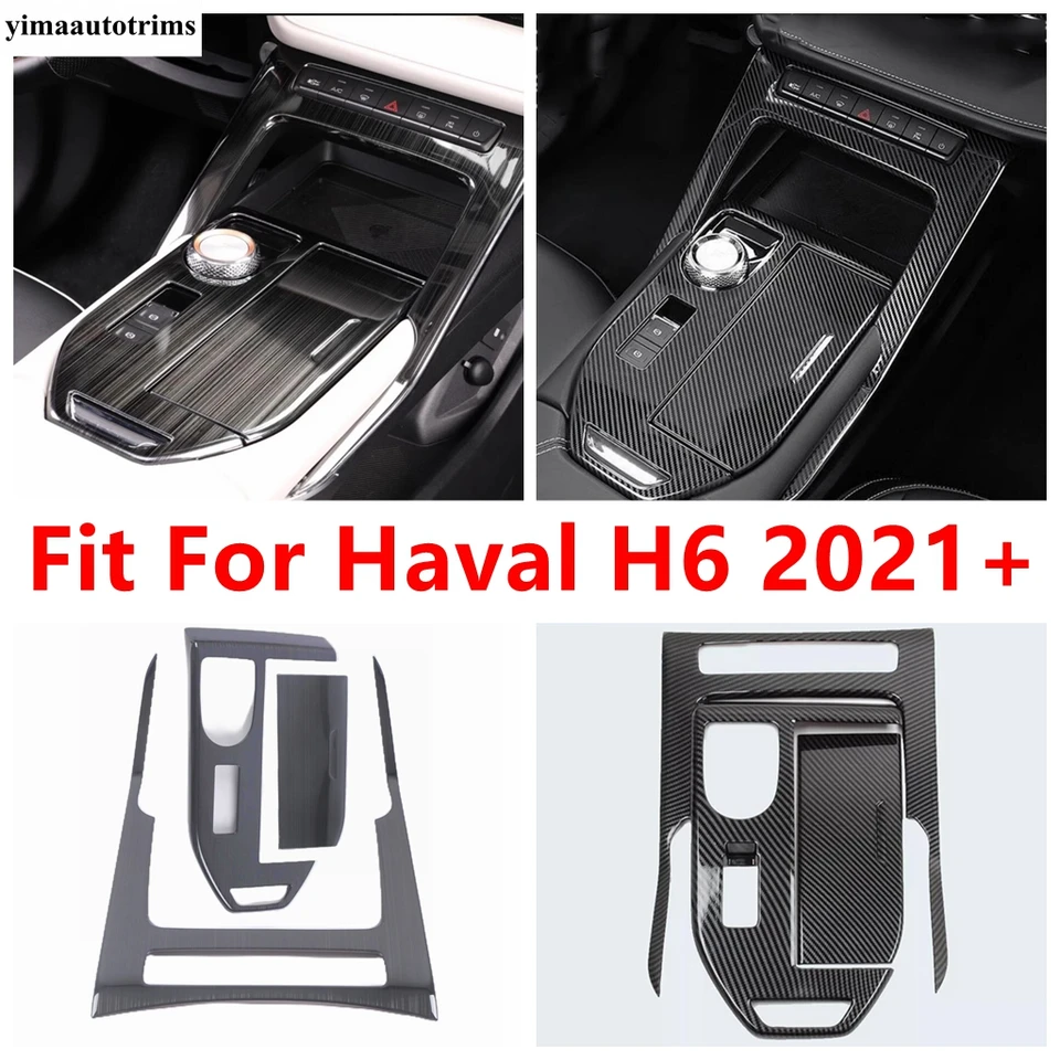 Pre HAVAL H6 2021 - 2024 Nerezová oceľ Central Control Gear Shift Panel Storage Box Rám kryt obloženie príslušenstva Doplnky interiér
