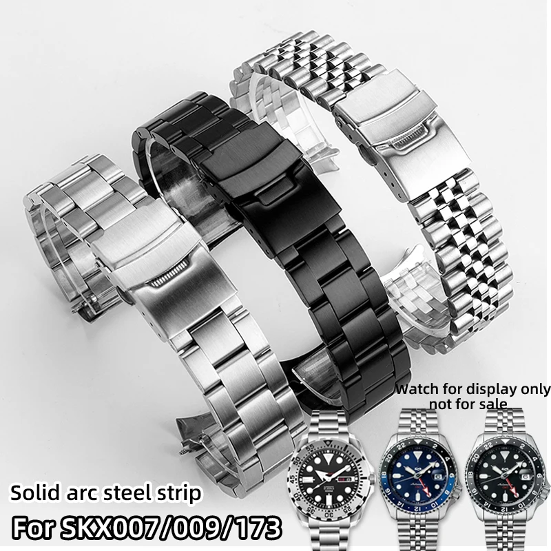 Pre hodinky z nehrdzavejúcej ocele Seiko s náramkom SRPD63 masívny kovový remienok oceľový remienok SKX007 009 173 Arc úst hodinky reťazec 22 mm mužov