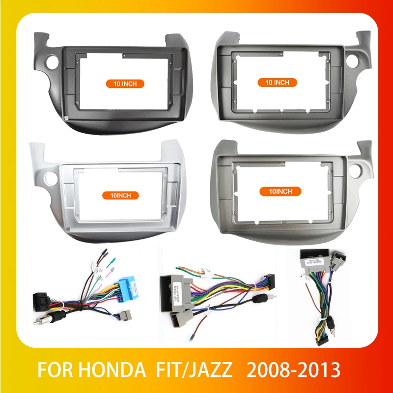 Pre Honda 2008 2009 2010 2011 2012 2013 2013 Fit Jazz 10.1inch Car Radio Fascia Android Panel Panel Rume Dash