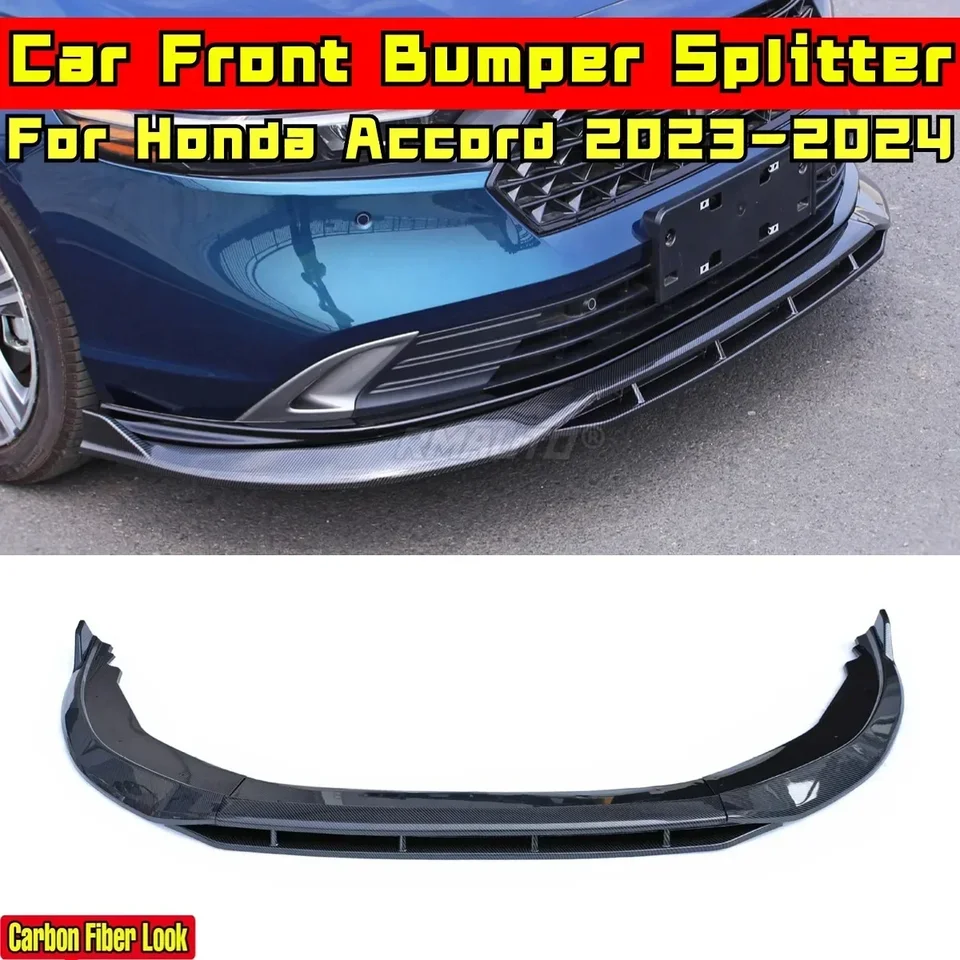 Pre Honda Accord 11. Gen 2023-2024 Kit karoséria predný nárazník Lip Uhlíkové vlákno vzhľad Športový štýl nárazníka SPOILER SPOILER Automobilové príslušenstvo