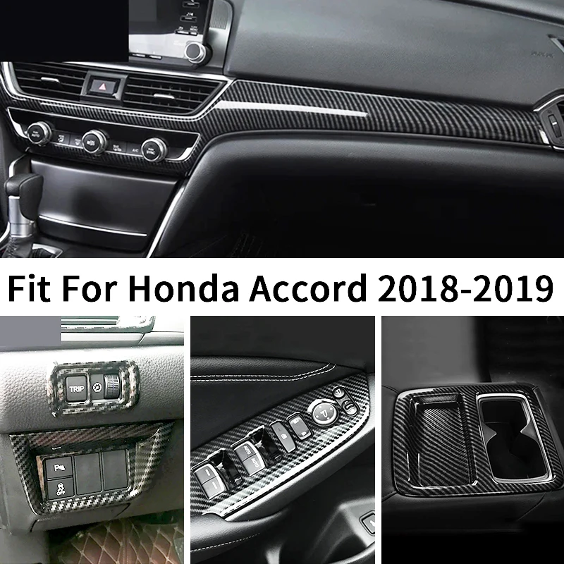 Pre Honda Accord 18-19 ABS Dverne Ruck Ruck Ruck Stredový rad prevodový panel Panel Dashboard AC Air Vetlet Cover Cover Interiérové ​​príslušenstvo
