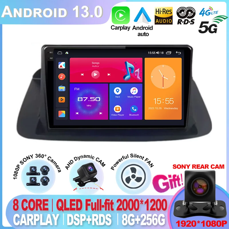 Pre Honda Accord 8 Crosstour Acura TSX 2008 - 2012 Android 13 Auto CarPlay Navigation Car Radio Multimedia Video Player Stereo