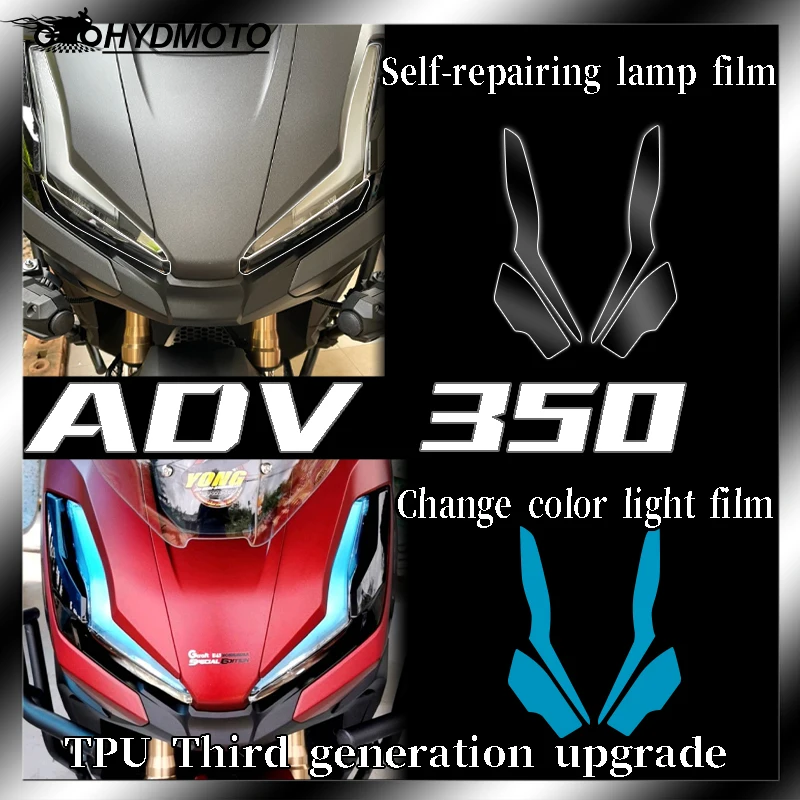Pre Honda Adv350 Adv 350 Motocyklové doplnky Cover Svetlomet Svetlomet Film Tail Turn Light Film Farba Modifikácia filmu