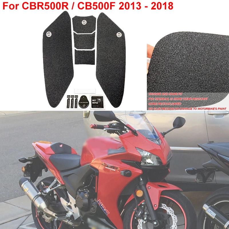 Pre Honda CBR500R / CB500F 2013 2014 2015 2016 2017 2018 2018 PVC Tank Pads Plynové koleno Grip Chrániče Motocyklu príslušenstvo