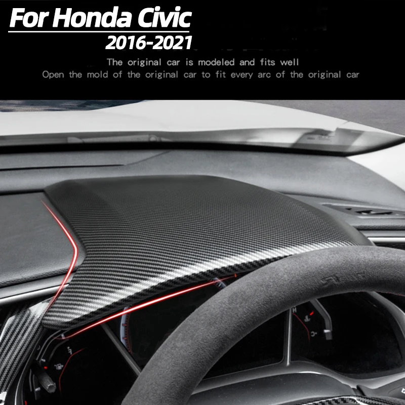 Pre Honda Civic 10. Gen Fk7 FK8 SIFC uhlíková vlákno krycích panelov Cover Console Console Volant Speeeter Cover Auto Príslušenstvo