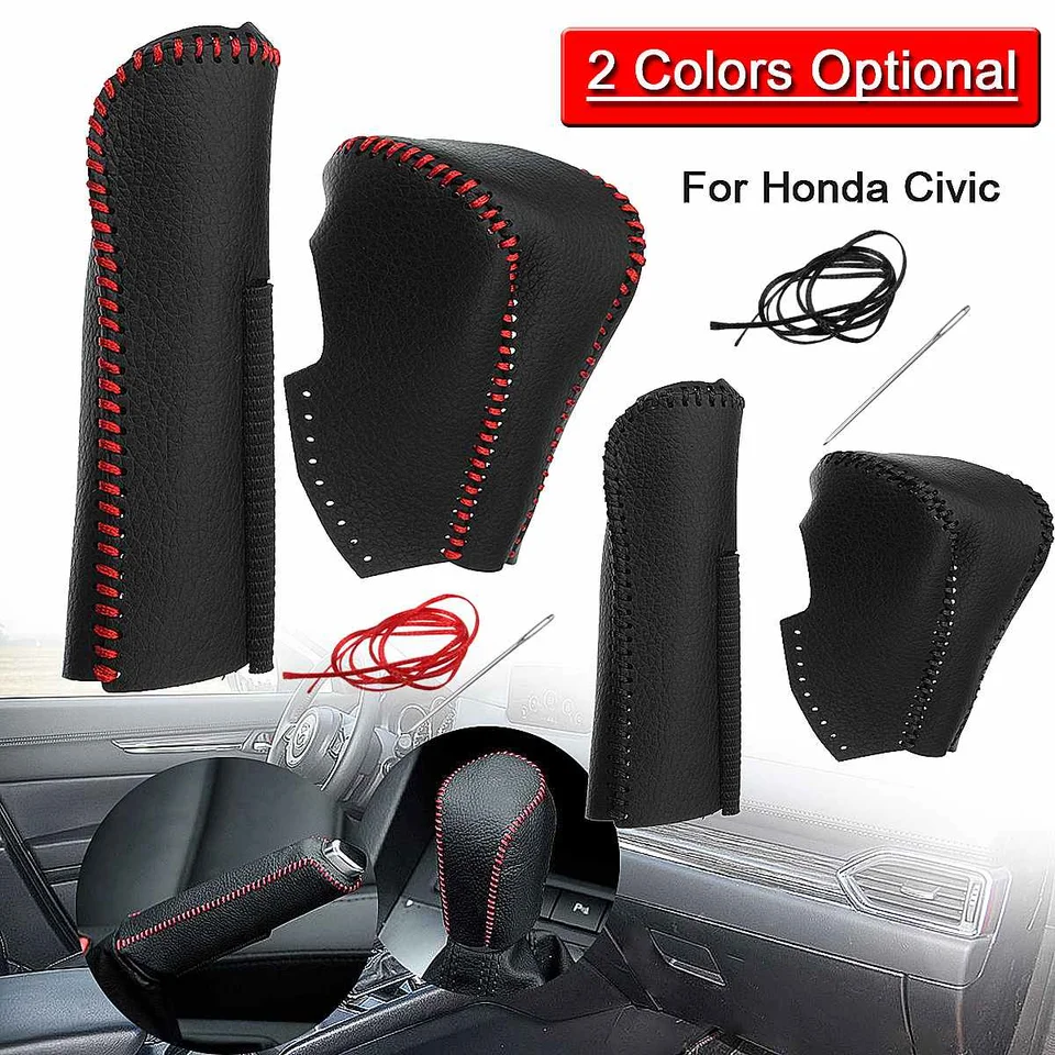 Pre Honda/Civic 8 2006 2007 2008 2009 2010 Kožené goliere s radosťou ručnej brzdovej kryt