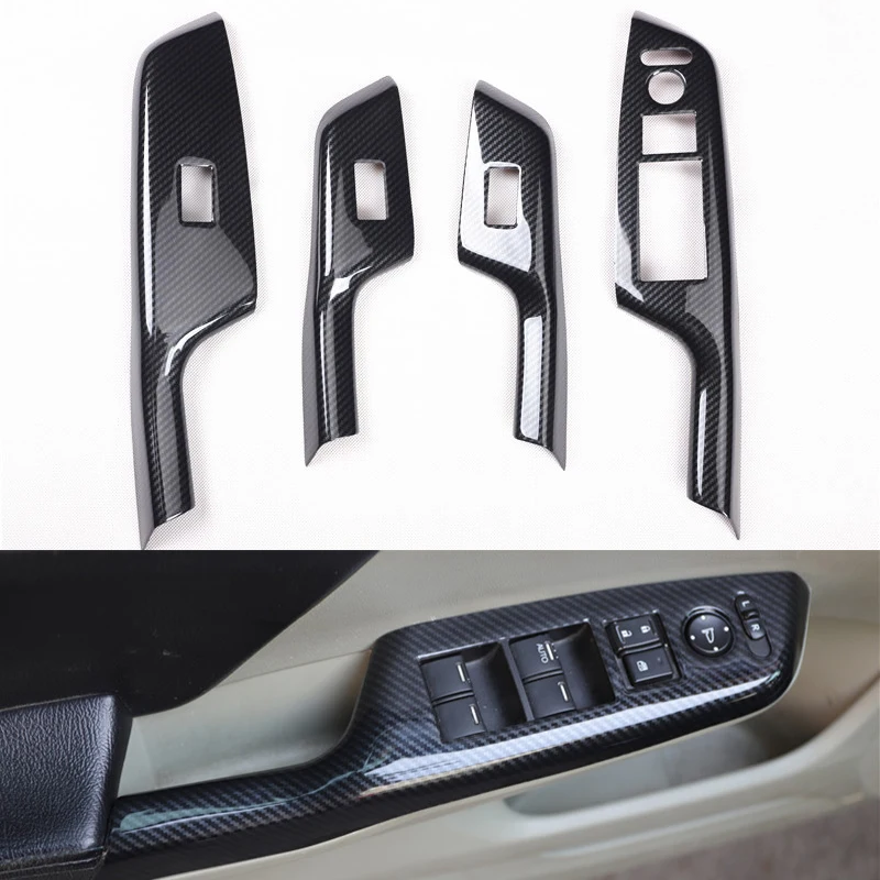 Pre Honda Civic 9. 2012 2013 2014 2015 2016 Pravá ruka pohon ABS ABS Fibre Style Decotion Doplnky interiérové ​​nálepky