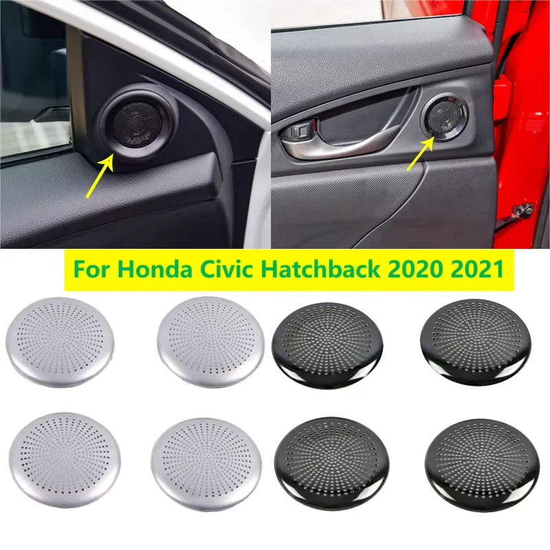 Pre Honda Civic Hatchback 2020 2021 Nerezový interiérový reproduktor Stereo zvukový krúžok Zvukový ráme