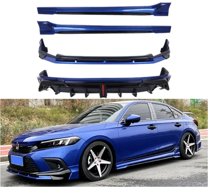 Pre Honda Civic Sedan 11. 2022 2023 2024 ABS nárazník predné pery Zadný kmeň kmeňa Difuser SPOIL SIGHT SIT