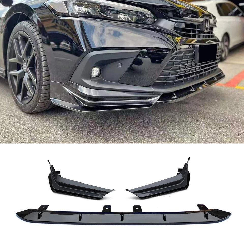 Pre Honda Civic Sedan 11. Gen 2022 2023 2024 Predný nárazník SPOILER Splitter Difuser Difuser Automatické exteriérové ​​príslušenstvo