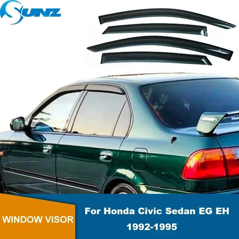Pre Honda Civic Sedan 1992 1993 1994 1995 Autá Príslušenstvo Autá Doplnky okenné Venky Rain Sun Guard Venný Venný deflektor Weathershield