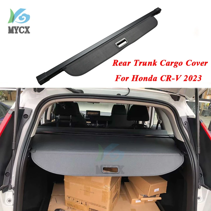 Pre Honda CR-V CRV C RV 2023 Zadný nákladný kryt Ochrana súkromia Screen Screen Security Shield Shield (čierny, béžový) Automatické príslušenstvo