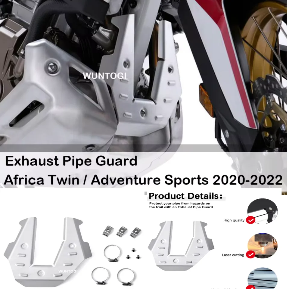 Pre Honda CRF1100L CRF 1100 L 20-22 OUČNÝ MOTOROVÝ SUBLE Šmykňový štít strážca ochranca Fenderafrica Twin Accessories Výfukový potrubný stráž