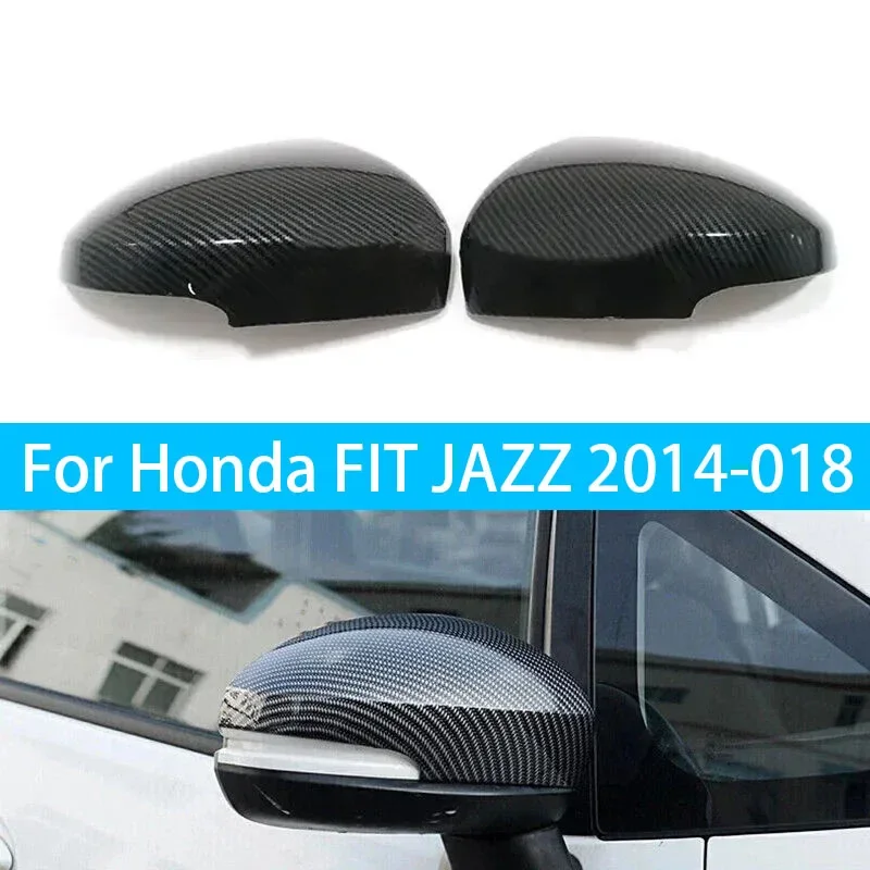 Pre Honda Fit Jazz 2014 2015 2016 2016 2017 2018 Vzupierové zrkadlo Case Cover Cover Cover Cover Krídle Krídla Vonkajšie dvere obrusu uhlíkové vlákno