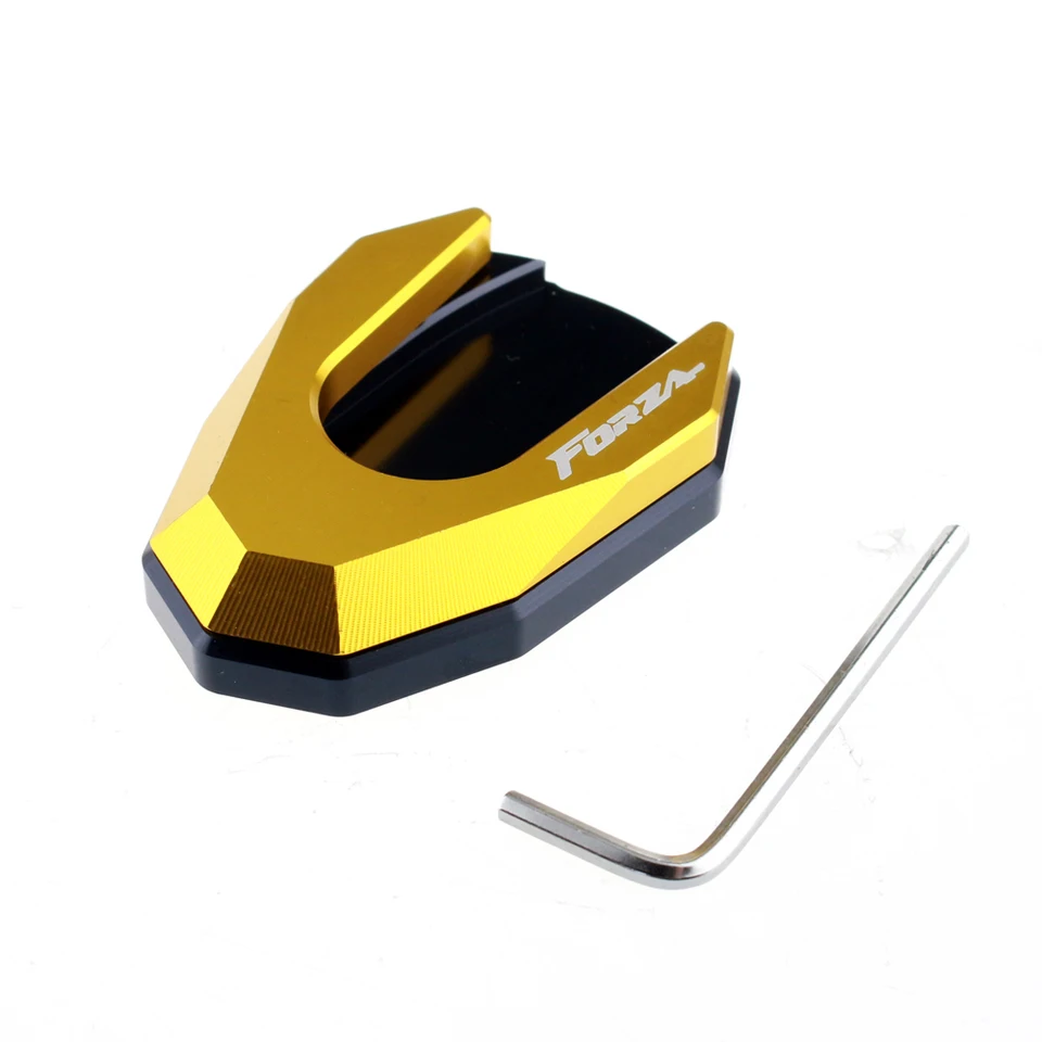 Pre Honda Forza 125 250 300 17-20 MF08 Motocykel CNC hliníkový kickstand na predlžovanie Plate Foot Foot Stránka stojan Zväčšenie podložky