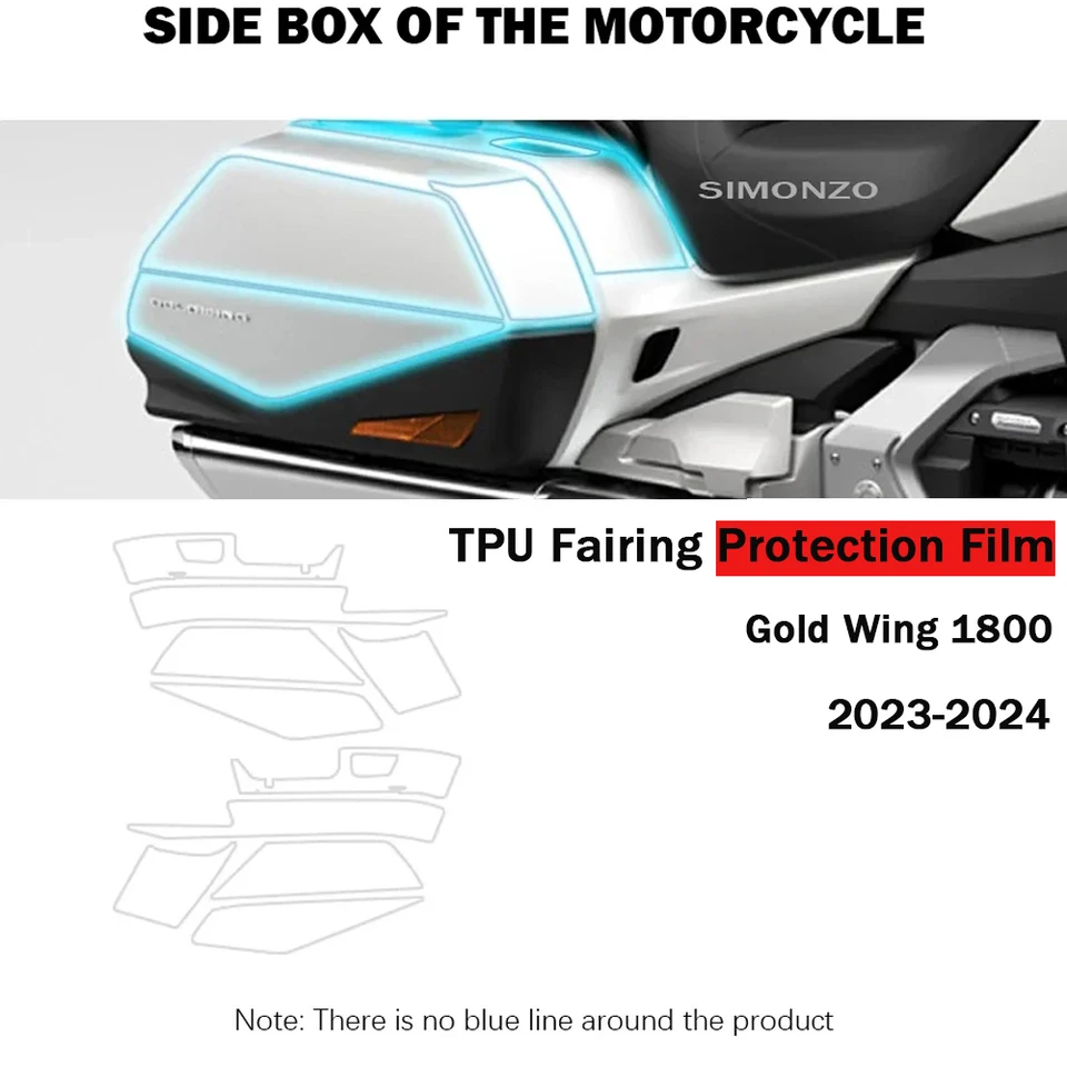Pre Honda Goldwing GL1800 Príslušenstvo ochranný film Gold Wing GL 1800 Transparentná nálepka s úplným obalom na ochranu proti farbám 2023-