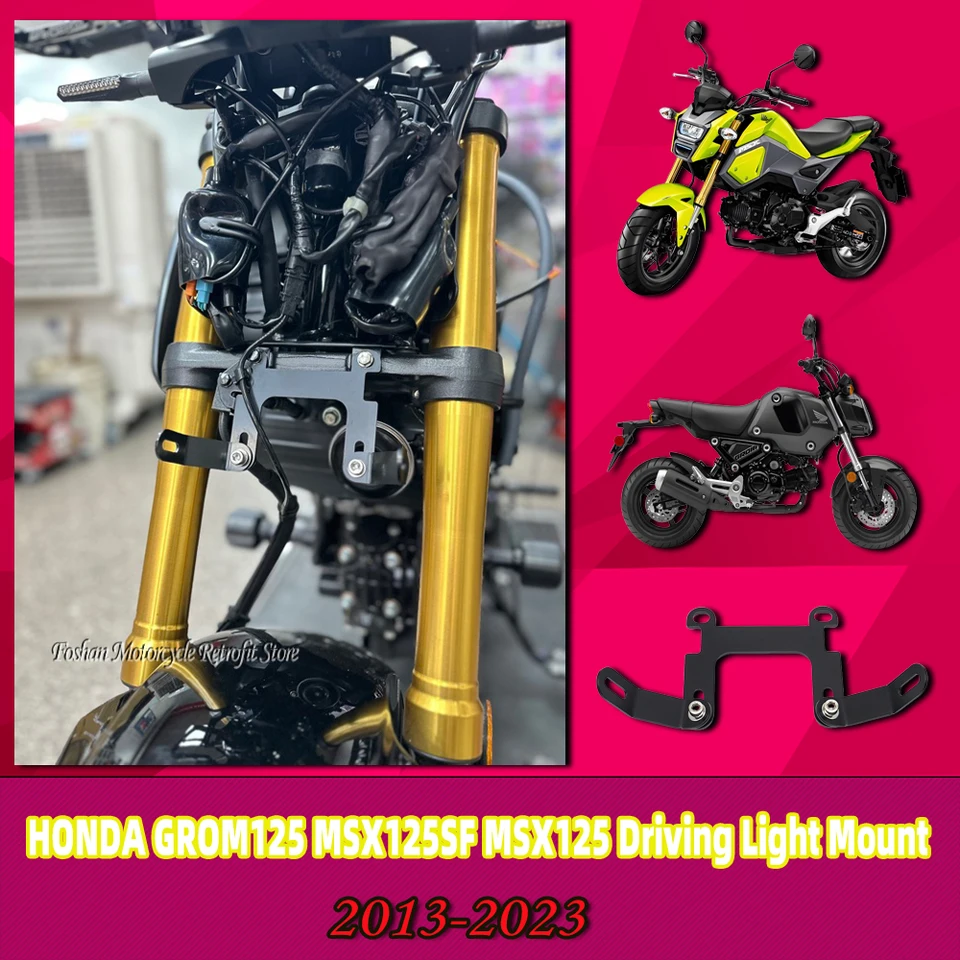 Pre Honda Grom125 MSX125SF MSX125 Driving Light Mount 2017 2018 2019 2020 2021 2022 2023