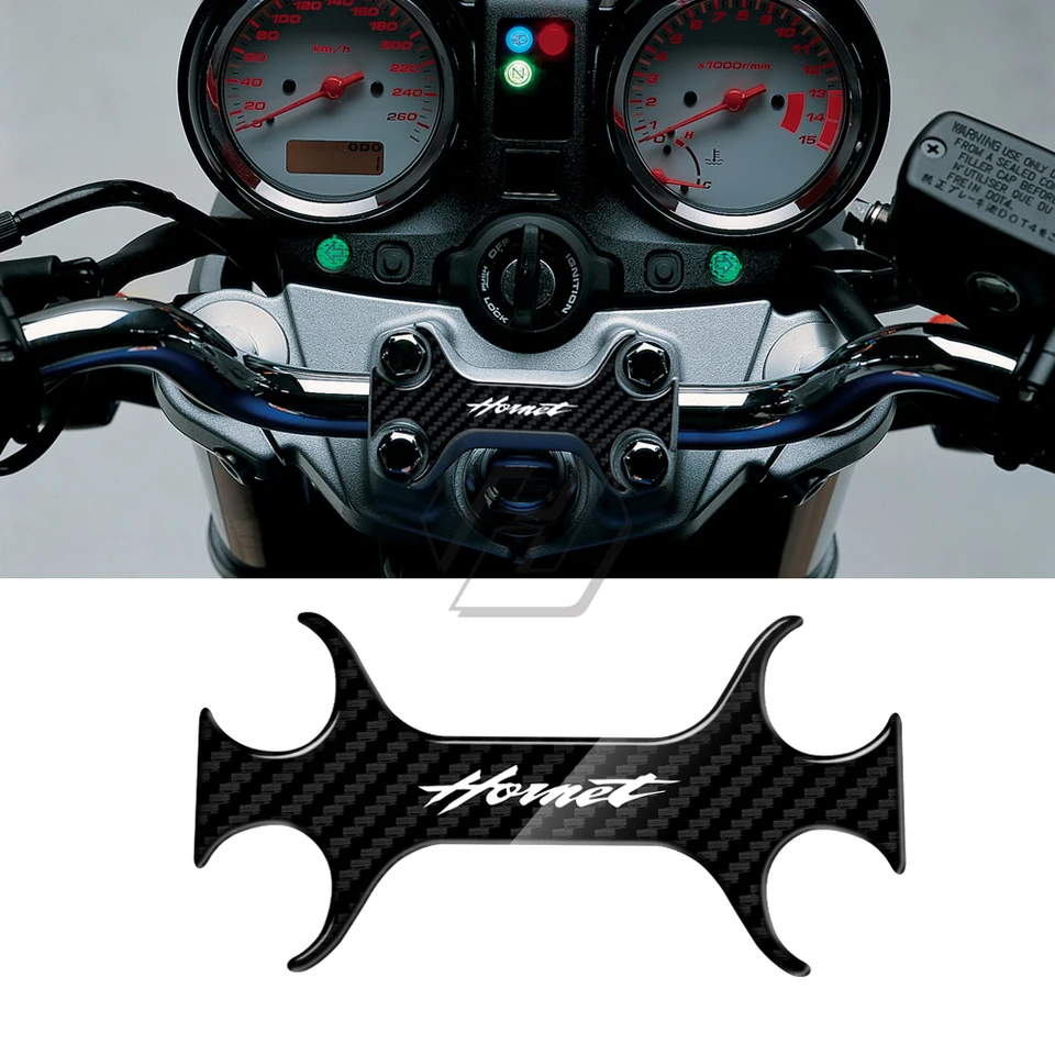 Pre Honda Hornet 600 UO až 2004 3D uhlíkový pohľad horný trojitý strok obranca