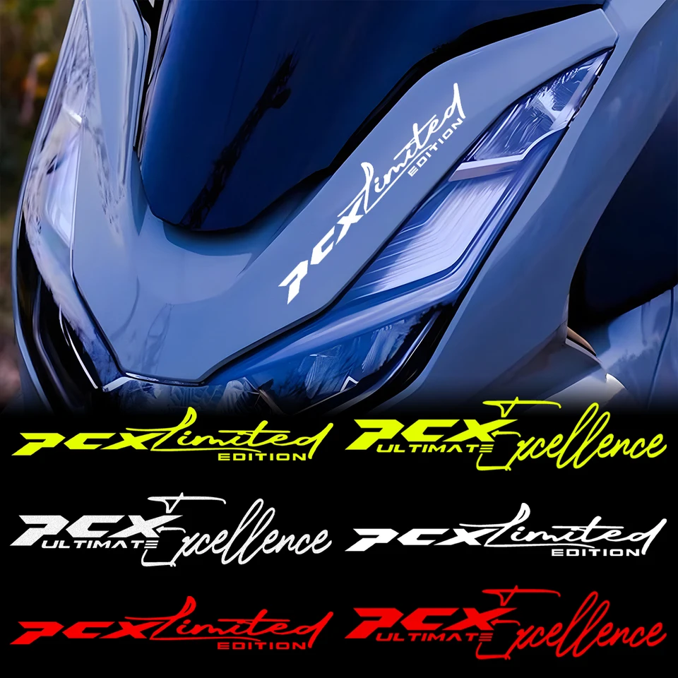 Pre Honda PCX125 PCX 150 160 Limited Edition Reflexné nálepky na motocykle Moto Scooter Hlava Body Černé sklo Príslušenstvo