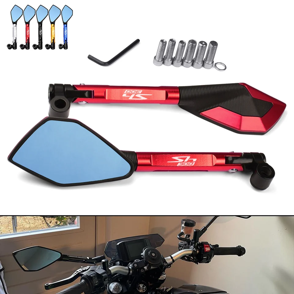 Pre Honda SH300 SH 300 SH300I SH 300I Motocykel Zadné zrkadlá Zrkadlá Zrkadlo zrkadlo Modré anti-glare zrkadlo CNC hliník