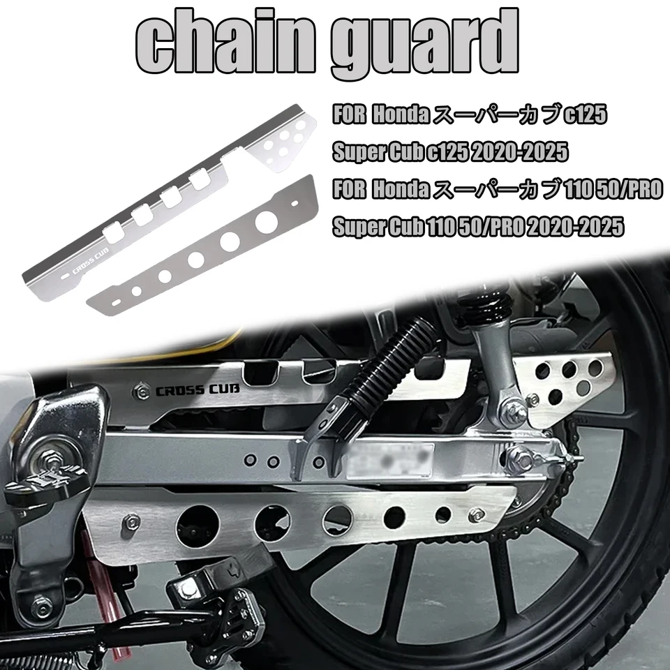 Pre Honda Super Cub C125 110 50 Pro 2024 2025 Modifikácia reťazca Motorycle Motocykel 2020-2025 Reťazové oceľové potrubie