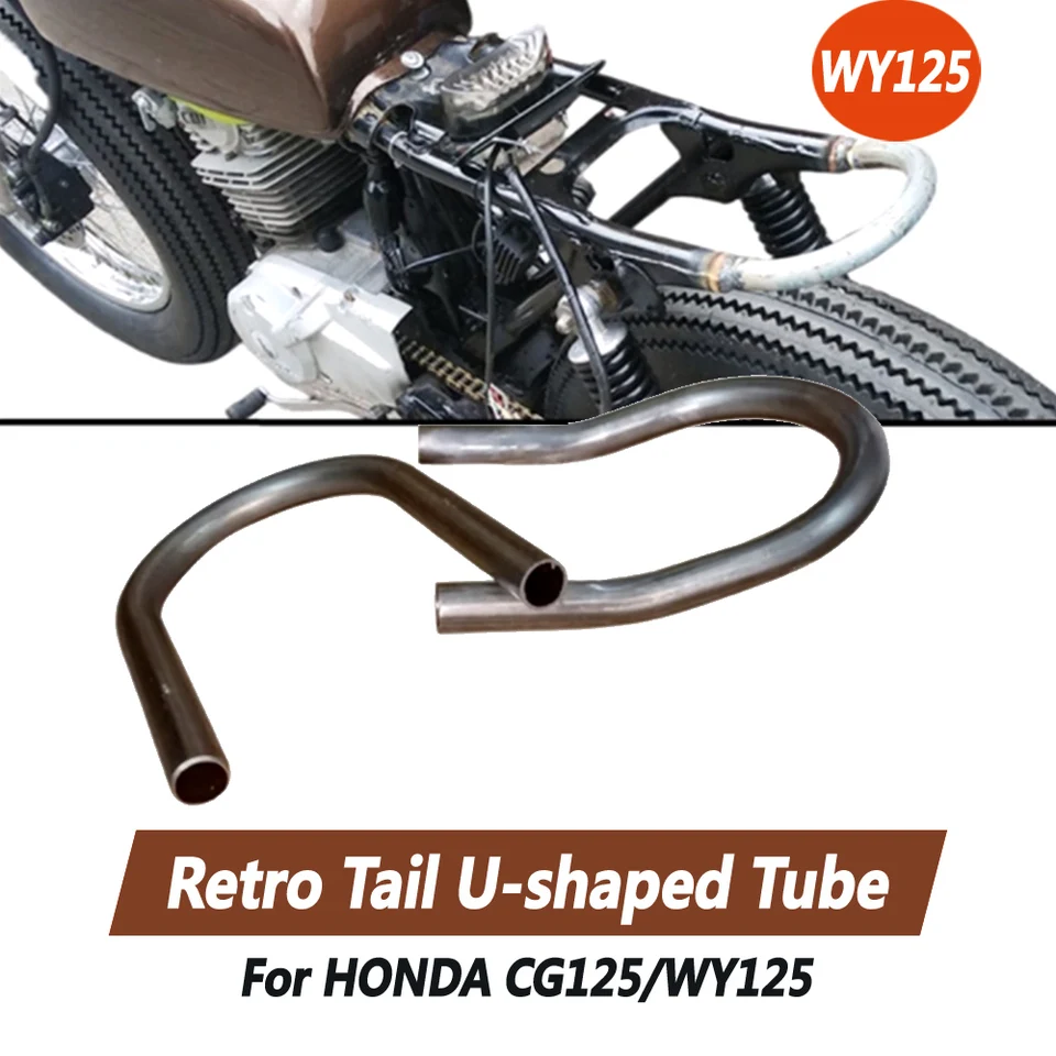 Pre Honda Suzuki Yamaha CG125 WY125 Motocykel retro modifikácia Tail Wing U-Tube Ohyb lakťová opierka Tailstock GN125 GS125 GN250