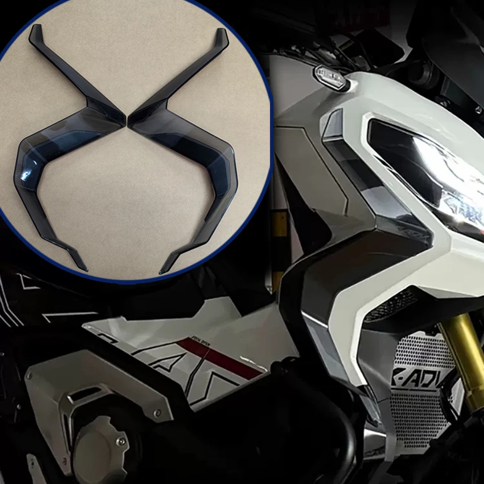 Pre Honda XADV750 XADV 750 Vinutie motocyklového prúžku vetru rezanie veterného krídla na bočné ochrana na ochranu predného skla Černé sklo
