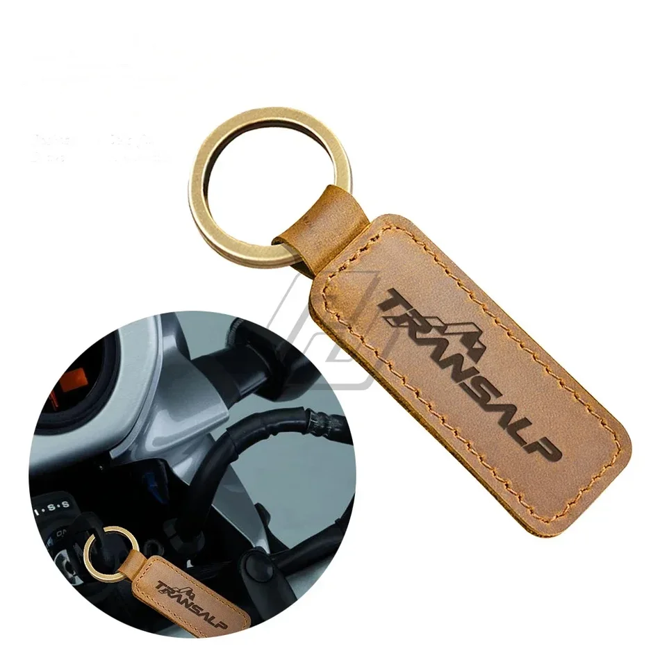 Pre Honda XL700VA XL600V 400V Transalp Motorcycle Cowhide Keychain kľúče prsteň