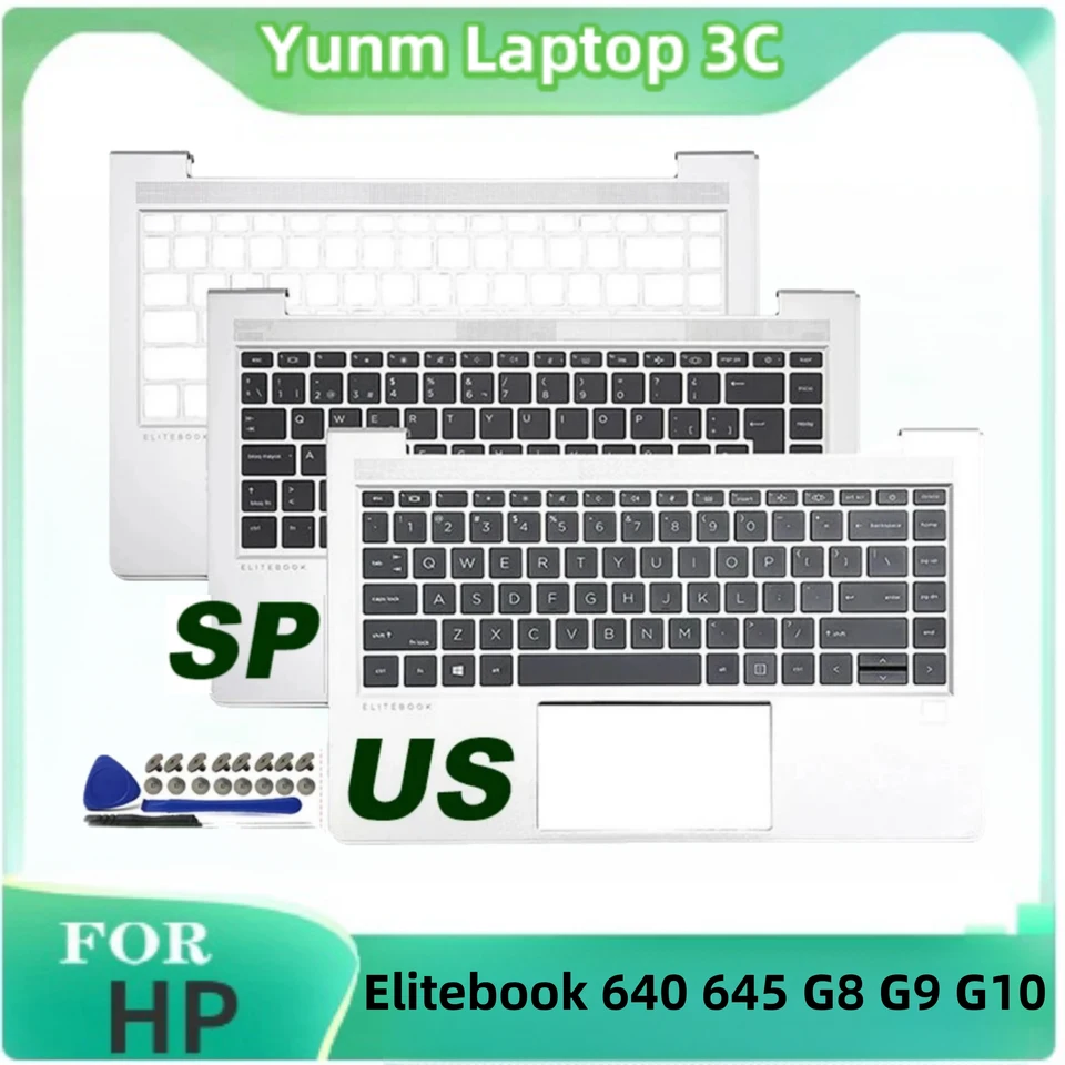 Pre HP EliteBook 640 645 G8 G9 G10 LAPTOBE Klávesnica podsvietená palmová odpočinok TOP M48794-001